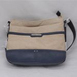 Stone Mountain Womens Leather Crossbody Bag Tan Navy Boho Shoulder Purse NWT Photo 3