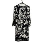 Nine West Black and White Long Sleeve Dolman Sleeve Dress Photo 2