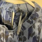 Anthropologie  Jenee Tiered Tunic Dress Blue Leopard Print Sz XS Photo 4