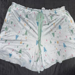 Women's Festive Print Sleep Shorts White Size XL Photo 0