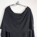 Jaclyn Smith  Plus Size 3X Sweater Off Shoulder Gray Sequins Knit Long Sleeve 342 Photo 1
