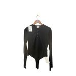 KHAITE Janelle Jersey Long Sleeve Bodysuit Top Black Size Large New with Tags Photo 4
