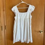 Aerie  Linen Flutter Mini Dress white‎ medium baby doll Photo 6