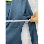 ZARA  Women's Dress Solid Teal Long Sleeve V Neck Size Medium Ruched Front Photo 9