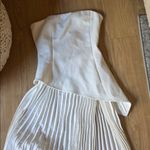 AKARII PLEATED SLIT DRESS White Size XS Photo 1