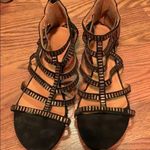 Black strappy sandals with gemstone detail Size 9 Photo 1