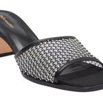 Reformation Scout Heeled Slide Sandal Rhinestone Mesh Black Size 9 Photo 0