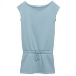 Mango  Elastic Waist Cotton Dress Sky Blue NWT Teen's Small Photo 3