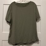 Zyia Active Shirt Womens XXL Black Cloud Short Sleeve Tee Stretch Athletic Crew Green Size 2X Photo 0