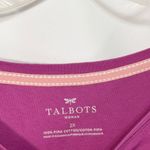 Talbots  Plus Size 2X Top Vibrant Purple Boat Neck Knit Cotton Solid Basic 695‎ Photo 2