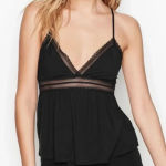 Victoria's Secret  Sleepwear Tanktop Black Lace Photo 0