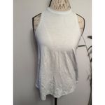 Lululemon  Tank Top Women's Size 2 blue High Neck Criss Cross Back Activewear Photo 1