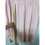 Torrid  Wrap Top 3 3X Pink Sheer Ruffle Tunic Mini Dress Long Sleeve Peasant Photo 10