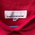 Caroline Rose pink linen button down shirt 1X Red Photo 4