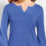 Talbots 100% Linen Split Crewneck Sleeves Tie Sweater Photo 0