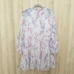 CeCe  Womens Floral Dress Size S Pink Tiered Mini Swiss Dot Romantic Cottagecore Photo 5