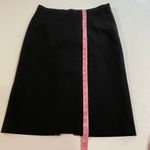 BCBGMAXAZRIA  Black Lace-Up Faux Leather Trim Pencil Skirt Women’s Size 4 Photo 4