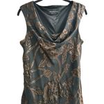 Connected Apparel Vintage Chiffon Velvet Burnout Beaded Dress Midi Whimsigoth Y2K Feminine Size L Photo 8