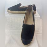Charter Club 7.5 Black Leather Espadrille Slip-On Loafers Shoes Photo 3
