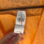 American Eagle NWT  Orange Tie Front Crochet Lace Boho Crop Top Large Romantic 70 Photo 5