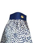 Vintage Hal Hardin Long Sleeve Navy & White Pleated Dress W/ Belt & Gold Buttons Blue Size 14 Photo 3