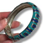 Boutique Womens Bangle Cuff Bracelet Fashion Jewelry Shades of Blue Teal Photo 4