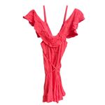 Cupcakes and Cashmere Morena Ruffle Wrap Dress Hot Coral Pink Size 8 Photo 1