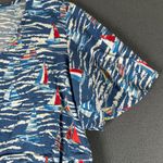 Stitch by Chenault Womens L Maxi Dress Sailboat Print Coastal Grandma Beach Blue Size L Photo 6