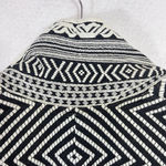 Chico's Jacquard Jacket Women Size 1 ( M) Black/White Geometric Abstract Photo 5