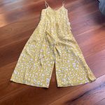 Maeve Sunny Yellow Jumpsuit Size | O  Has adjustable Spaghetti Wide Legs Ruffle Photo 0