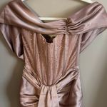 Miss Circle Darlene Off Shoulder Corset Satin Dress Photo 4