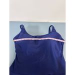 Eomenie bathing suit dress size XL blue NWT adjustable straps bra cups onepiece Photo 10