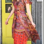 Anthropologie  Akemi + Kin Murol Floral Boho Wrapped Maxi Dress 6 Photo 0