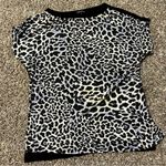 Ellen Tracy  Black and White Animal Print Top (R1) Photo 0