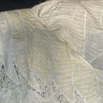 Free People  Large pretty top yellow stitching on blue gorgeous Photo 2