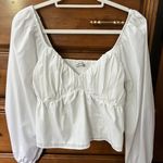 Abercrombie & Fitch white Pleated Blouse Photo 0