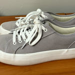 Cushionare  Tag Low Top Canvas Sneaker Grey White Memory Foam Insole Platform 8.5 Photo 0