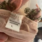 Women’s sheer panel floral embroidered appliqué pink lingerie sleepwear large Photo 10