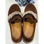 Joyks Suede Fur Loafers Platform Comfort‎ Casual Shoes Brown Size 38 Photo 4