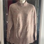 Loft  Sweater LT Brown Mock Neck Confetti Flecked Speckled Size LP Photo 0
