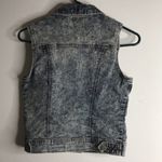 Wax Jean Wax jeans Acid wash bedazzled denim vest cutoff sleeves with pearls Photo 8