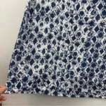 St. Tropez Womens Linen Tunic Tank Dress Sz 6 Blue White Geometric Sleeveless Photo 7