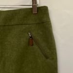 Talbots Petites Olive Green Wool Blend Zipper Pocket ALine Skirt Sz 8P Academia Photo 2