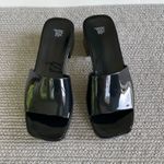 Wild Fable  Black Patent Chunky Block Heel Slides Sandals Size 7 Photo 5