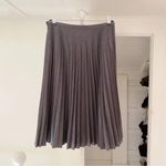 Hugo Buscati  Collection Vintage 90s Wool Pleated Midi Skirt Grey Size 8 Photo 4