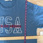 Altar'd State Altar’d State Medium/Large USA God Bless America Embroidered Tee Blue Relaxed Photo 4
