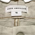 Good American  High-Rise Slim Pants – Khaki Stretch Twill, Size 16 Extra Long Photo 3