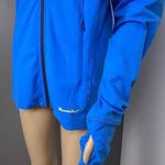 New Moosejaw Women's Large Yoga Jacket Lightweight Bright Blue Logo Zip Coat Photo 2