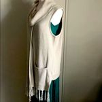 The Limited  Women’s Split Front Cowlneck Sleeveless Sweater with Fringe Trim Photo 1