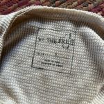 We The Free FREE PEOPLE CREAM WAFFLE KNIT LONG SLEEBE FLOWY BLOUSE Photo 1